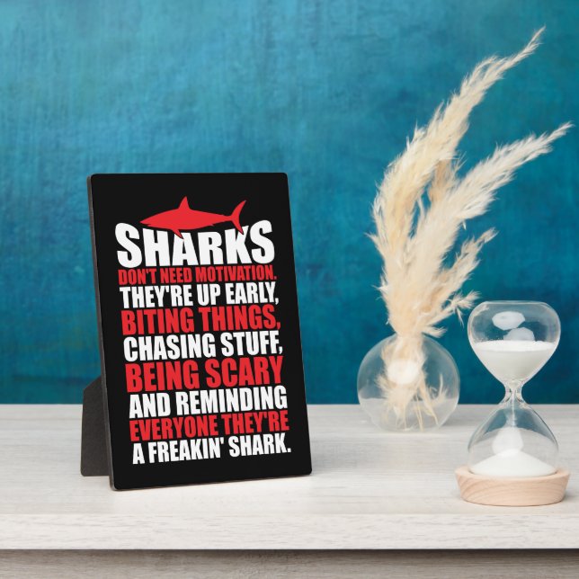 Placa Expositora Palabras motivacionales - Sé un tiburón (Lado)