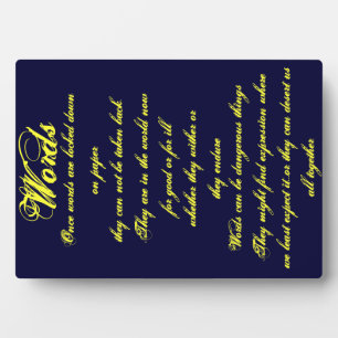 Placa Expositora Palabras ...Plaque