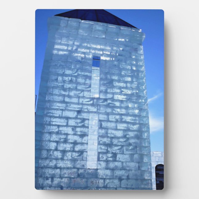 Placa Expositora Palacio de hielo en el Carnaval de Quebec, Canadá (Frente)