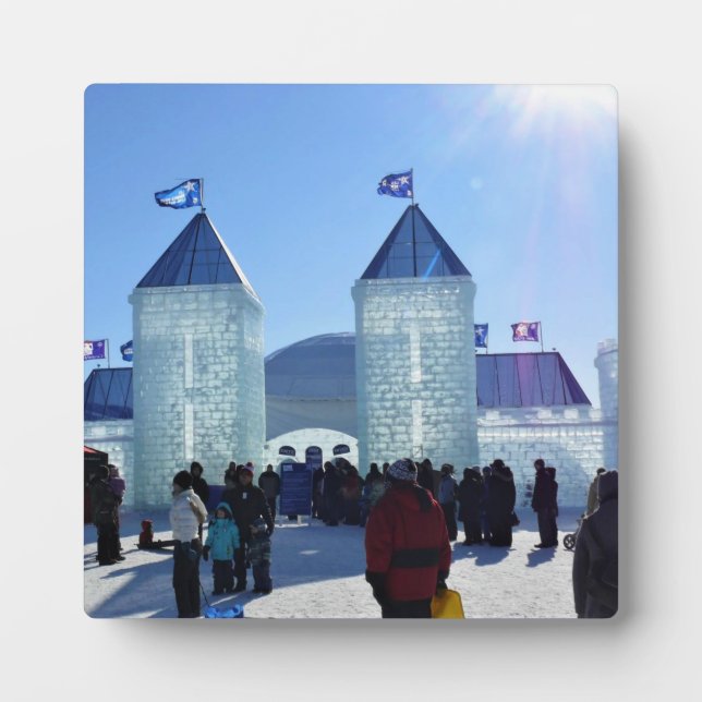 Placa Expositora Palacio de hielo en el Carnaval de Quebec, Canadá (Frente)