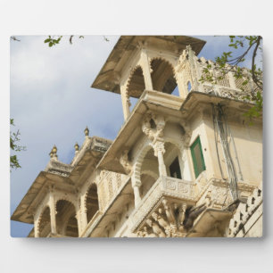 Placa Expositora Palacio de la Ciudad, Udaipur, Rajasthan, India
