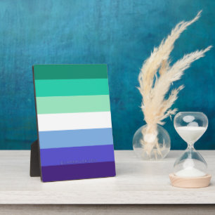 Placa Expositora Paleta de la bandera de hombres gays trans-inclusi
