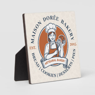 Placa Expositora Panadería Pastelería Chef Postre Dulces Torta Pana