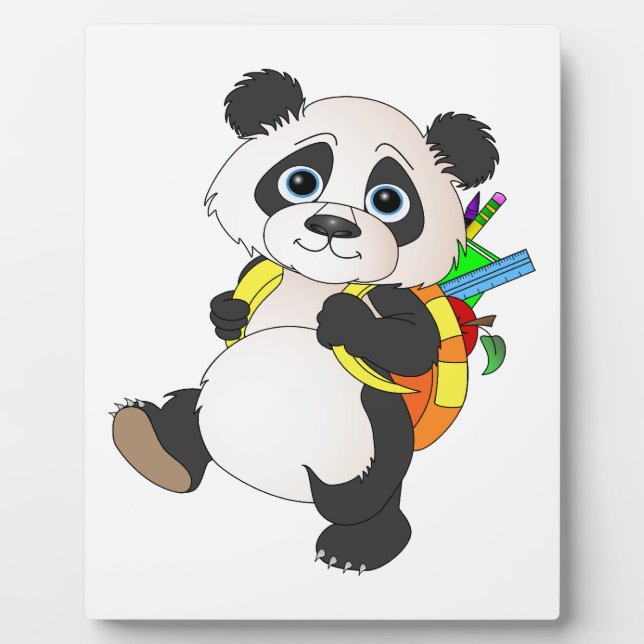 Placa Expositora Panda Bear con mochila (Frente)