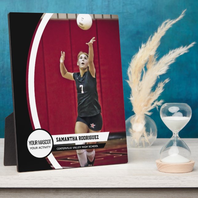 Placa Expositora Pantalla de fotos de la escuela de cuadros curvos  (Lado)