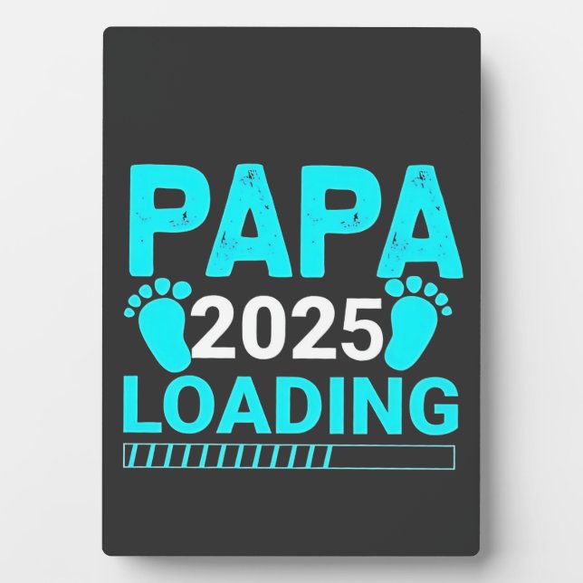Placa Expositora Papa 2025 Cargando padre para ser (Frente)