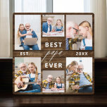 Placa Expositora Papá Abuelo Abuelos Abuelos Collage de fotos de ma<br><div class="desc">Celebra el vínculo especial entre papá y sus nietos con nuestra placa "Collage de fotos de nietos de papá". Esta placa personalizada exhibe maravillosamente una colección de preciadas fotos, capturando momentos y recuerdos preciosos compartidos entre papá y sus queridos nietos. El sincero título de "Papa", que ostenta de forma destacada,...</div>
