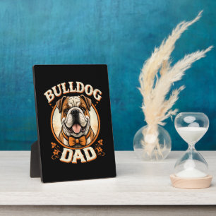 Placa Expositora Papá Bulldog – Día del Padre Bulldog Vintage Adora