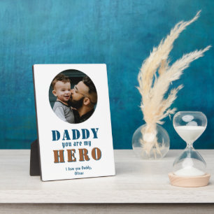 Placa Expositora Papá, eres mi padre héroe.