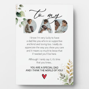 Placa Expositora Papá especial Keepsake diciendo Eucalyptus