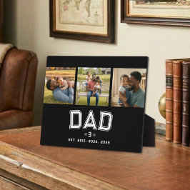 Placa Expositora Papá Establecido Clásico Negrita Blanco Negro 3 Fo