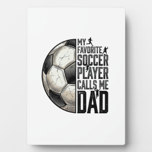 Placa Expositora Papá Fútbol Grabado Vintage Frase Diseño Vectorial