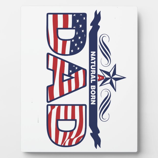 Placa Expositora Papá, padre, papá llevado natural (Frente)