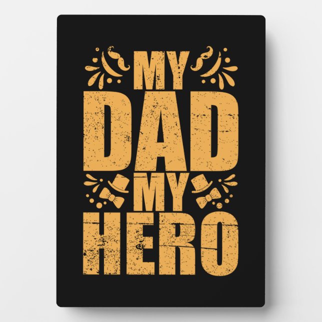 Placa Expositora Papá Regalos | Mi papá mi héroe (Frente)