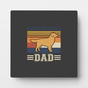 Placa Expositora Papá Retriever Dorado Perro Retro