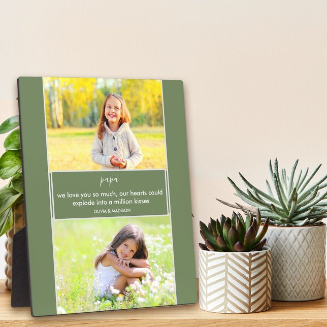 Placa Expositora Papa te queremos poema 2 Photo Green y Grey (Subido por el creador)