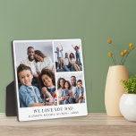 Placa Expositora Papá te quiere 3 Collages de fotos<br><div class="desc">Elegante placa de foto de keepsake para celebrar al mejor padre de la historia,  que muestra un collage de fotos de sus hijos y familia de 3,  "Te queremos papá" y los nombres de sus hijos y familia.</div>