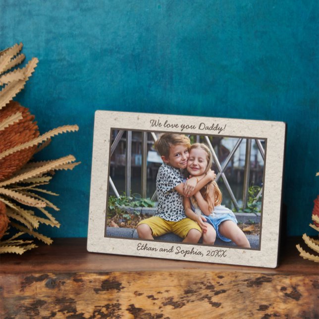 Placa Expositora Papel falso hecho a mano Nombre personalizado Foto (Easily personalize this photo plaque with your name and message for a special, unique gift)