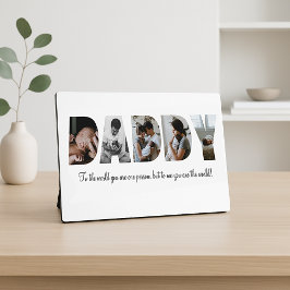 Placa Expositora Papi Collage de fotos Plaque para el Día del Padre
