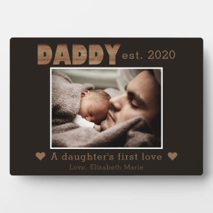 Placa Expositora Papi estableció foto de nombre de amor de hija