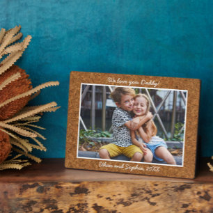 Placa Expositora Paquetes de foto con nombre personalizado de corch