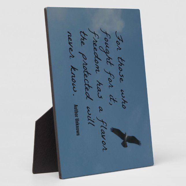 Placa Expositora Para aquellos que lucharon por ella, la libertad t (Lado)