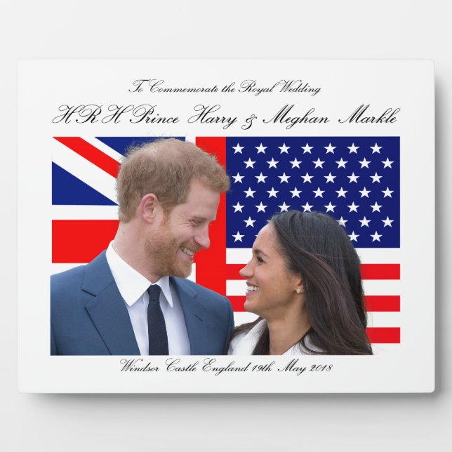 Placa Expositora Para conmemorar al Boda real Harry y Meghan (Frente)