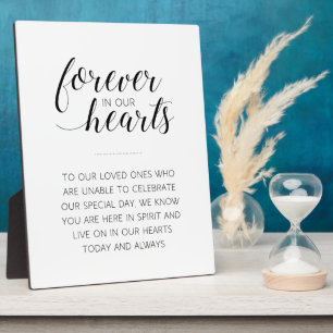 Placa Expositora Para Siempre En Nuestro Corazón Elegante Memorial