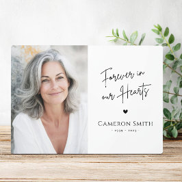 Placa Expositora Para siempre en nuestros corazones foto guión mode