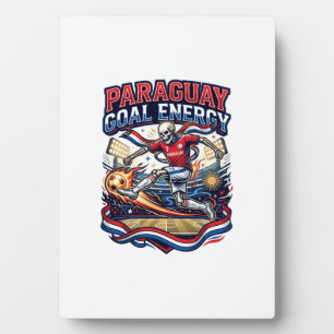 Placa Expositora Paraguay Gol Energía Esqueleto Delantero Naciones 