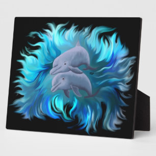 Placa Expositora Pareja de delfines