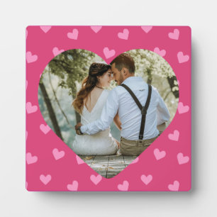 Placa Expositora Pareja romántica 1 Foto corazón rosa regalo de San