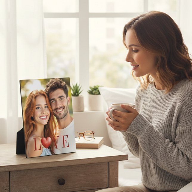 Placa Expositora Pareja Romántica Exhibidor de Fotos de Corazón Roj (Subido por el creador)