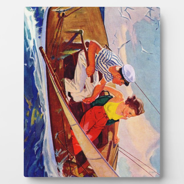 Placa Expositora Pareja Vela de R.J. Cavaliere (Frente)