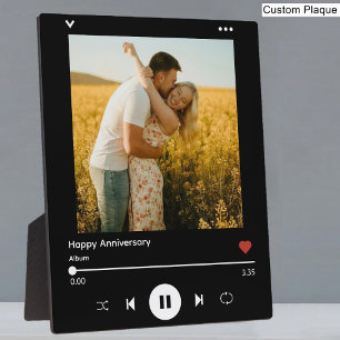 Placa Expositora Parejas Aniversario de la portada de un álbum de f