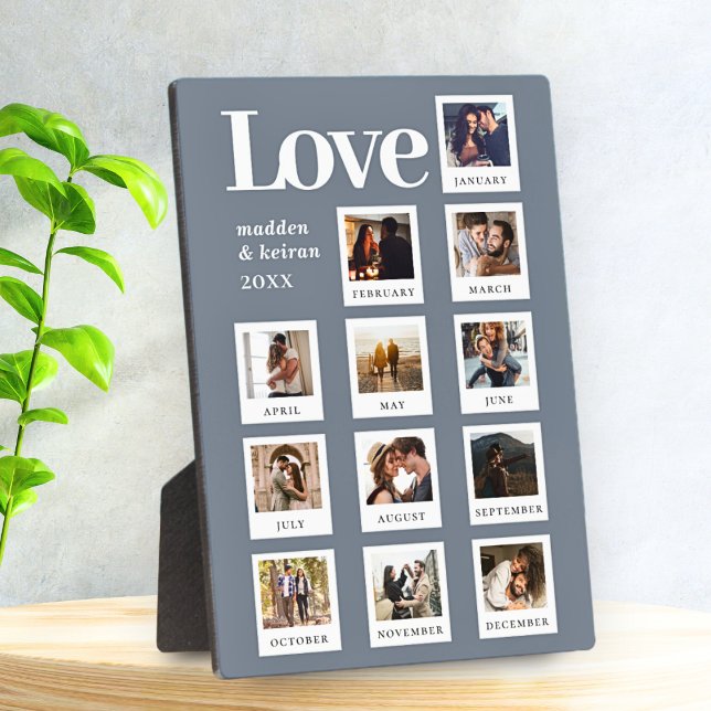 Placa Expositora Parejas Personalizadas Modernas Foto Amor Azul Dus (Subido por el creador)