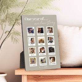 Placa Expositora Parejas Personalizadas Modernas Foto Historia De A