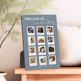 Placa Expositora Parejas Personalizadas Modernas Foto Historia De A