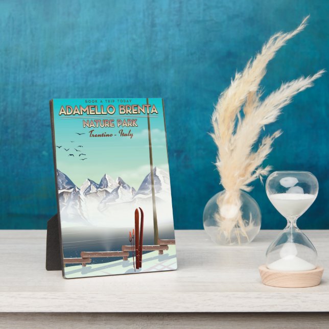 Placa Expositora Parque natural Adamello Brenta Italia Impresión de (Lado)