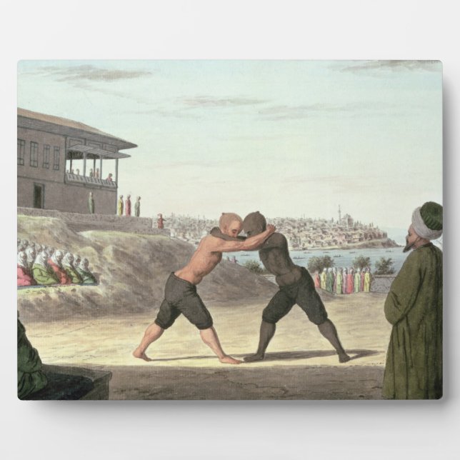 Placa Expositora Partido de lucha libre, Constantinopla (p/c sobre  (Frente)