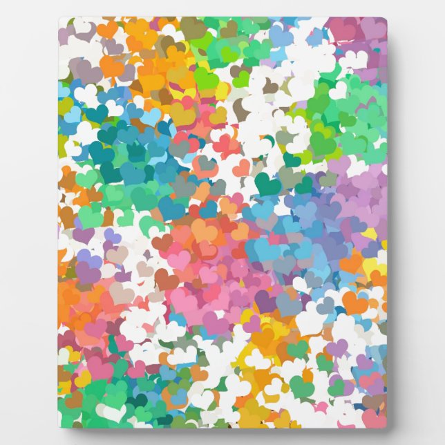 Placa Expositora Pastel Confetti Hearts (Frente)