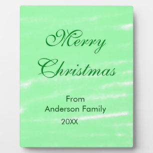 Placa Expositora Pastel de color verde acuarela feliz navidad navid