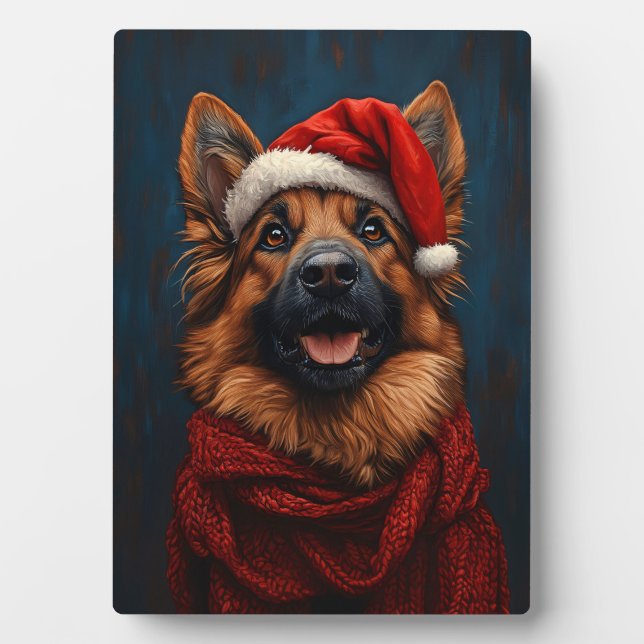 Placa Expositora Pastor alemán en un Sombrero (Frente)