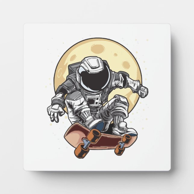 Placa Expositora Patinador Astronauta (Frente)