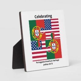 Placa Expositora PATRIMONIO PORTUGUÉS ESTADOUNIDENSE Christian