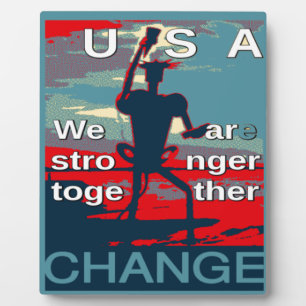 Placa Expositora Patriotic USA Hope Graphic Art Print Design