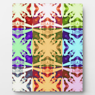 Placa Expositora Patrón colorido de la cultura pop africana bajo co