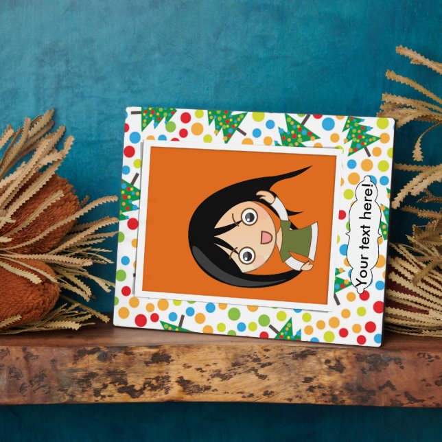 Placa Expositora patrón de árboles de Navidad (Lado)