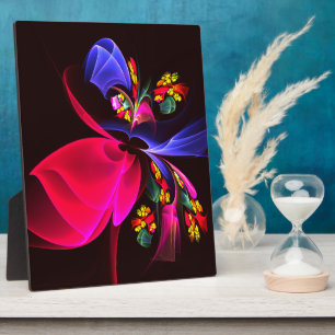 Placa Expositora Patrón de arte de resumen floral colorido moderno