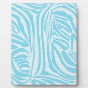 Placa Expositora Patrón de cebra azul